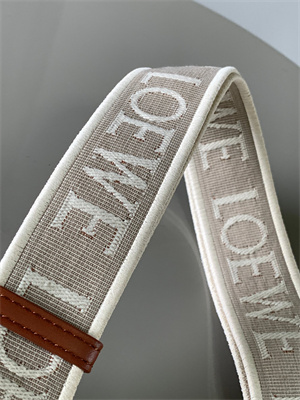 L0ew* anagram strap in jacquard and calfskin