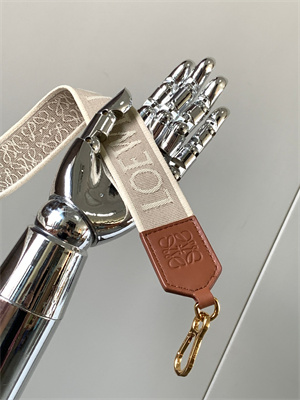 L0ew* anagram strap in jacquard and calfskin