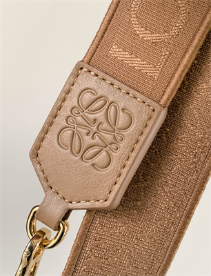 L0ew* anagram strap in jacquard and calfskin