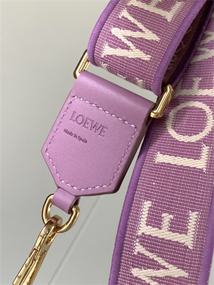 L0ew* anagram strap in jacquard and calfskin