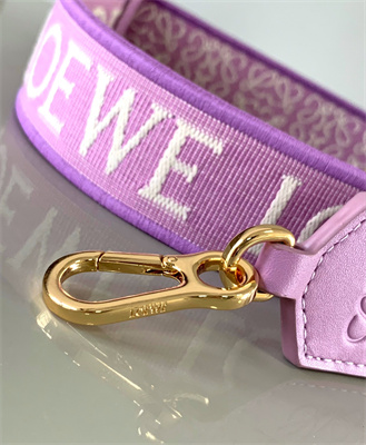 L0ew* anagram strap in jacquard and calfskin