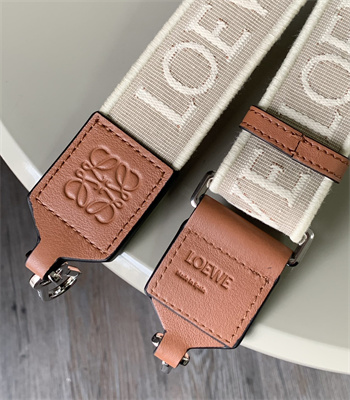 L0ew* anagram strap in jacquard and calfskin