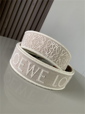 L0ew* anagram strap in jacquard and calfskin