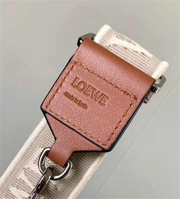 L0ew* anagram strap in jacquard and calfskin