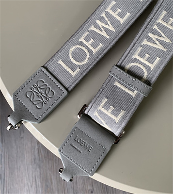 L0ew* anagram strap in jacquard and calfskin