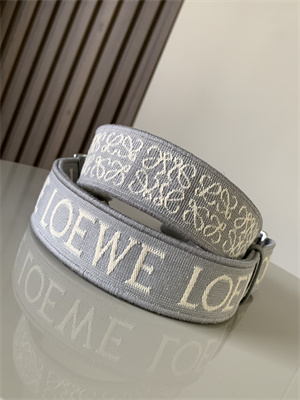 L0ew* anagram strap in jacquard and calfskin