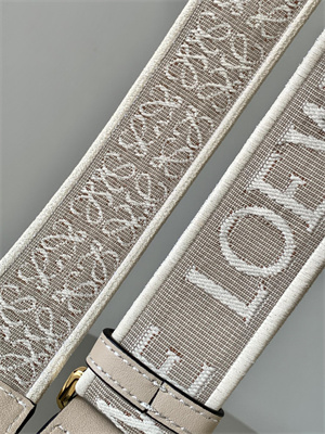 L0ew* anagram strap in jacquard and calfskin