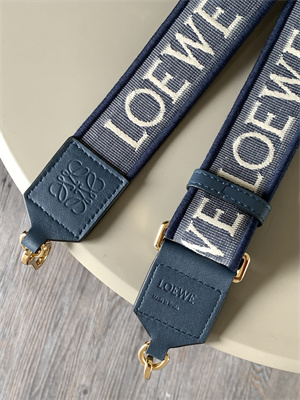 L0ew* anagram strap in jacquard and calfskin