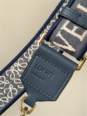 L0ew* anagram strap in jacquard and calfskin