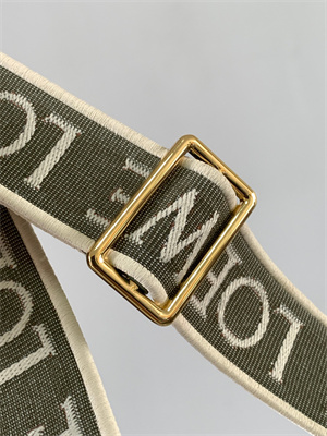 L0ew* anagram strap in jacquard and calfskin