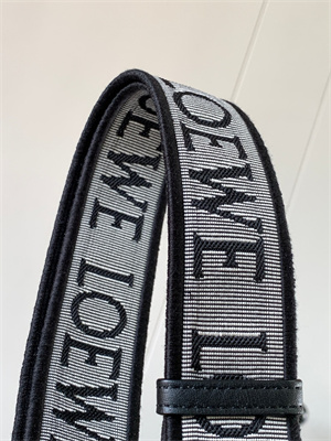 L0ew* anagram strap in jacquard and calfskin