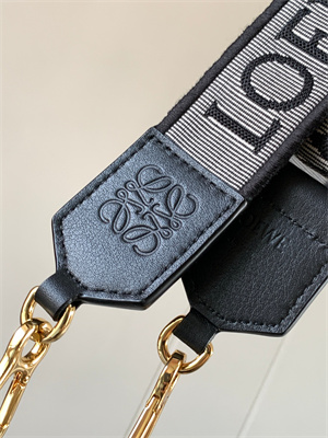 L0ew* anagram strap in jacquard and calfskin