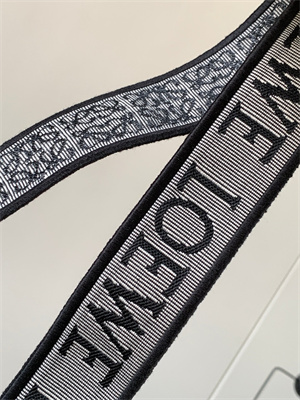 L0ew* anagram strap in jacquard and calfskin