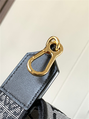 L0ew* anagram strap in jacquard and calfskin