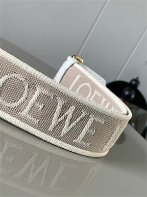L0ew* anagram strap in jacquard and calfskin