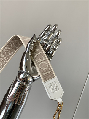 L0ew* anagram strap in jacquard and calfskin