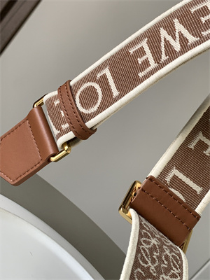 L0ew* anagram strap in jacquard and calfskin