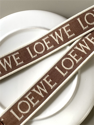 L0ew* anagram strap in jacquard and calfskin