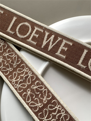 L0ew* anagram strap in jacquard and calfskin