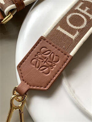 L0ew* anagram strap in jacquard and calfskin