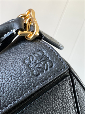 L0ew* mini puzzle bag in soft grained calfskin black