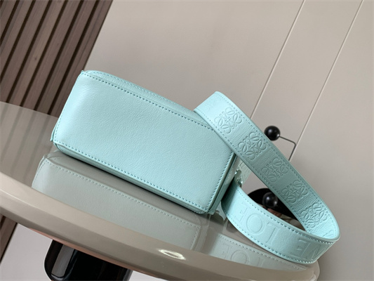 L0ew* mini puzzle bag in soft grained calfskin with wide strap