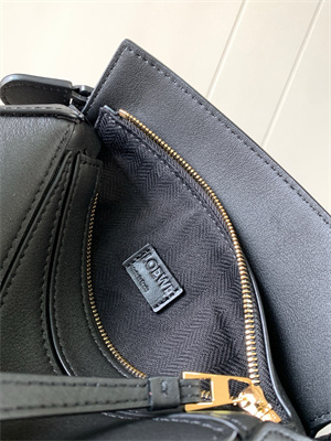 L0ew* mini puzzle bag in soft grained calfskin with wide strap