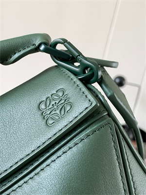 L0ew* mini puzzle bag in soft grained calfskin with wide strap