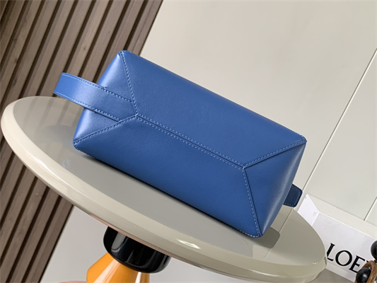 L0ew* puzzle fold wash bag in shiny calfskin