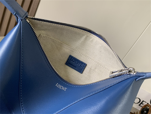 L0ew* puzzle fold wash bag in shiny calfskin
