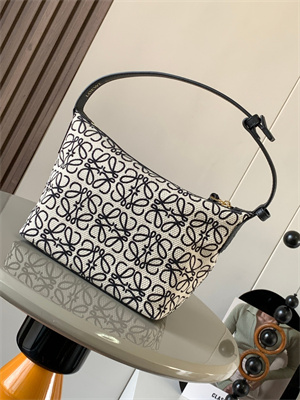 L0ew* cubi bag in anagram jacquard and calfskin