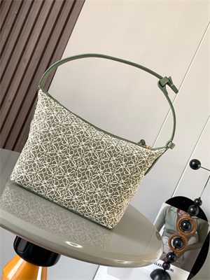 L0ew* cubi bag in anagram jacquard and calfskin