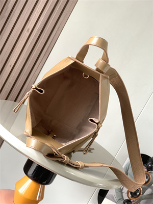 L0ew* compact hammock bag in satin calfskin with jacquard strap