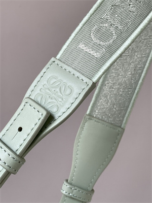 L0ew* compact hammock bag in satin calfskin with jacquard strap