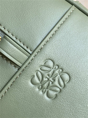 L0ew* amazona 28 bag in anagram jacquard and calfskin green