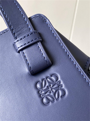 L0ew* compact hammock bag in satin calfskin with jacquard strap