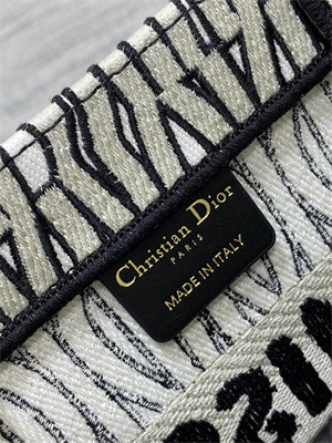 cd miss D*or small book tote allover emb green