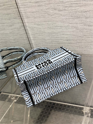 cd miss D*or small book tote allover emb pale blue