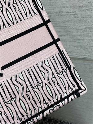 cd miss D*or medium book tote allover emb pale pink