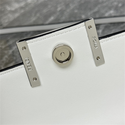 Fen.di BAGUETTE Phone Pouch Nappa Leather White