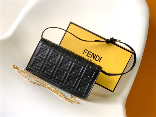 Fen.di WOC Baguette Nappa Leather Black