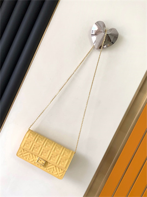 Fen.di WOC Baguette Nappa Leather Yellow