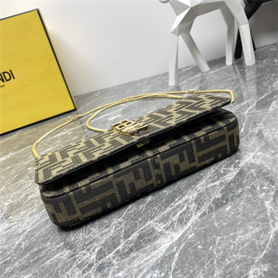 F**digraphy chain wallet ff fabric brown