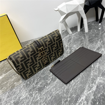 F**digraphy chain wallet ff fabric brown