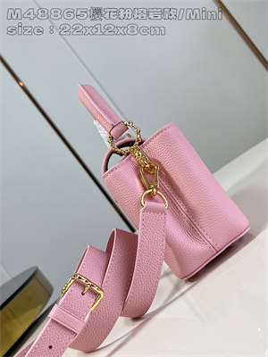 L.V Capucines East-West Mini Grained calfskin Pink M48865