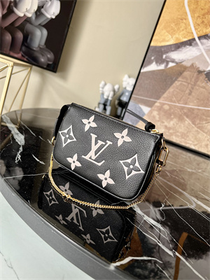 L.V Mini Pochette Accessories Monogram Empreinte Black M80501