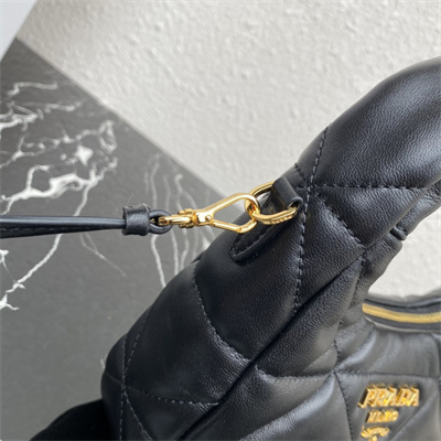 Pra*a soft nappa leather mini bag black color 1ba384