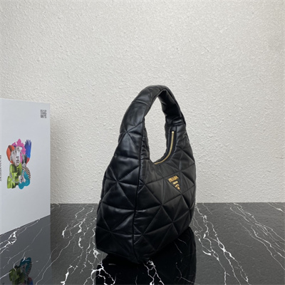 Pra*a soft nappa leather bag black color 1bc183