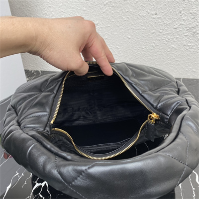 Pra*a soft nappa leather bag black color 1bc183