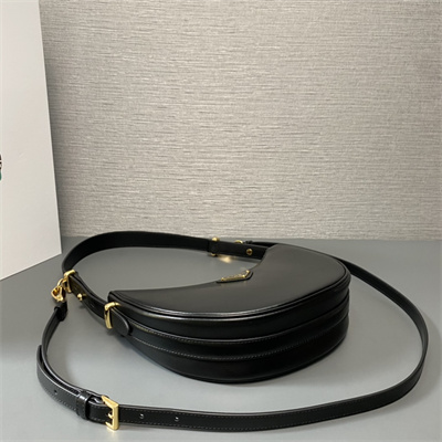 Pra*a arqué leather shoulder bag black color 1bc194